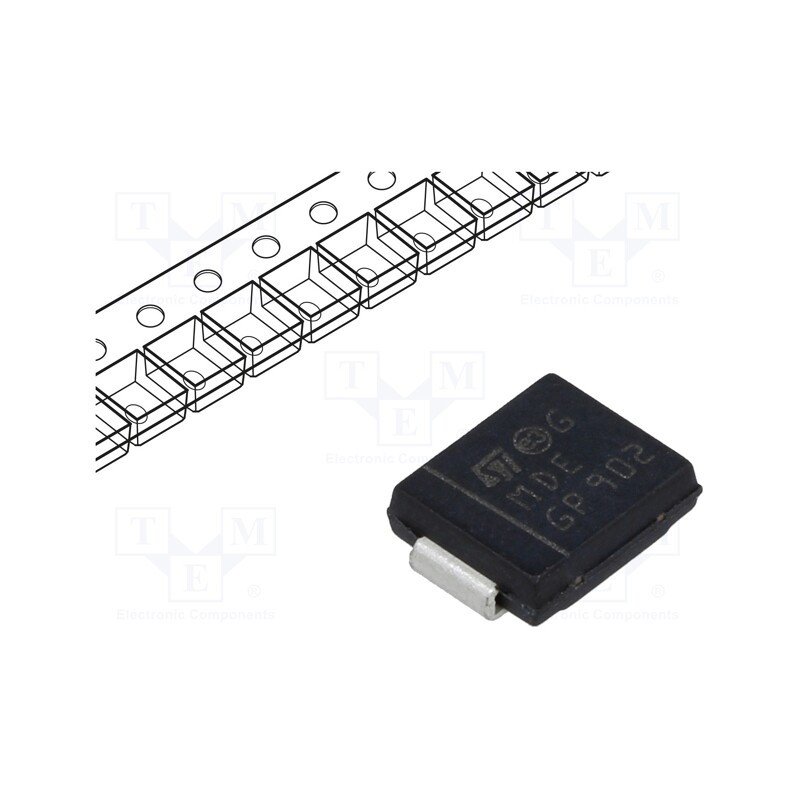 10 pcs : SM15T6V8A - Diode: TVS, 1.5kW, 6.8V, 143A, unidirectional, SMC,