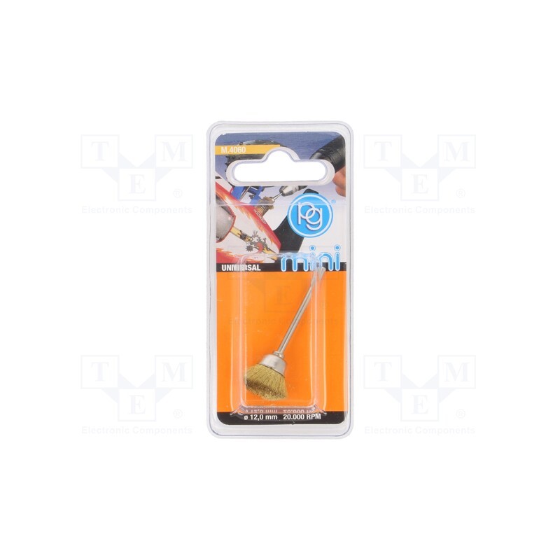 10 pcs : M.4060 - Brush, 12mm, Ø: 2.35mm, brass
