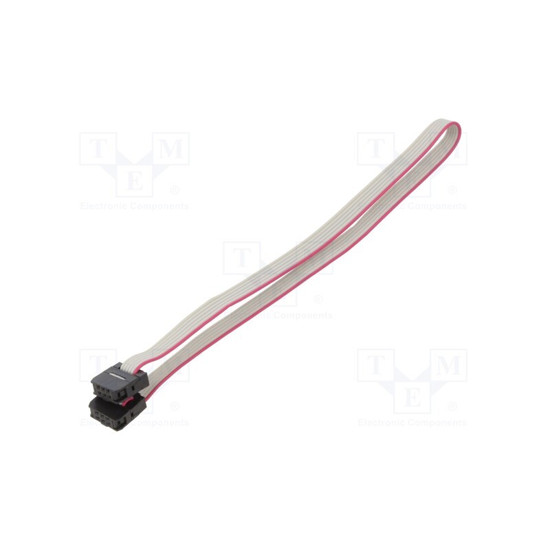10 pcs : DS1052-01-062B2MA203001 - Ribbon cable with IDC connectors, Cable ph: 1mm, 0.3m, 6x28AWG
