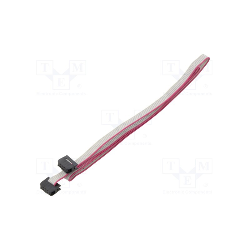 10 pcs : DS1052-01-062B2NA206001 - Ribbon cable with IDC connectors, Cable ph: 1mm, 0.6m, 6x28AWG