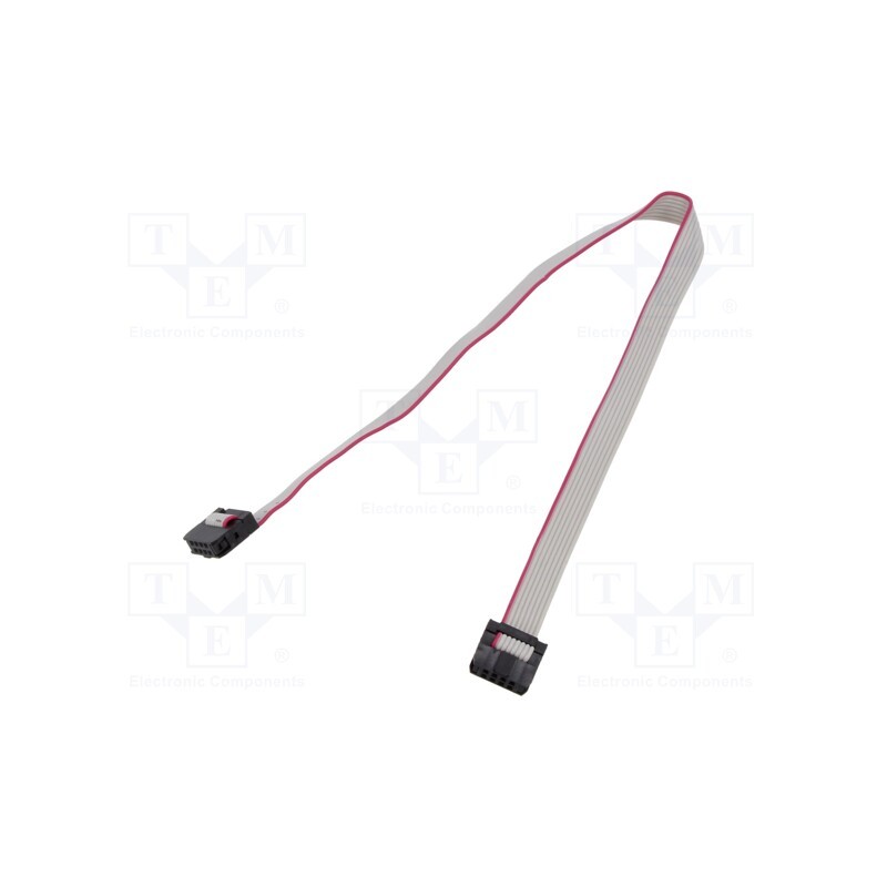 10 pcs : DS1052-01-082B2MA203001 - Ribbon cable with IDC connectors, Cable ph: 1mm, 0.3m, 8x28AWG