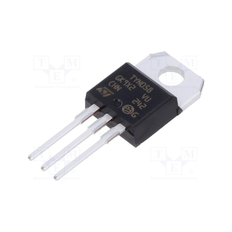 10 pcs : TYN058RG - Thyristor, 50V, Ifmax: 8A, 5A, Igt: 25mA, TO220AB, THT, , Ifsm: 80A