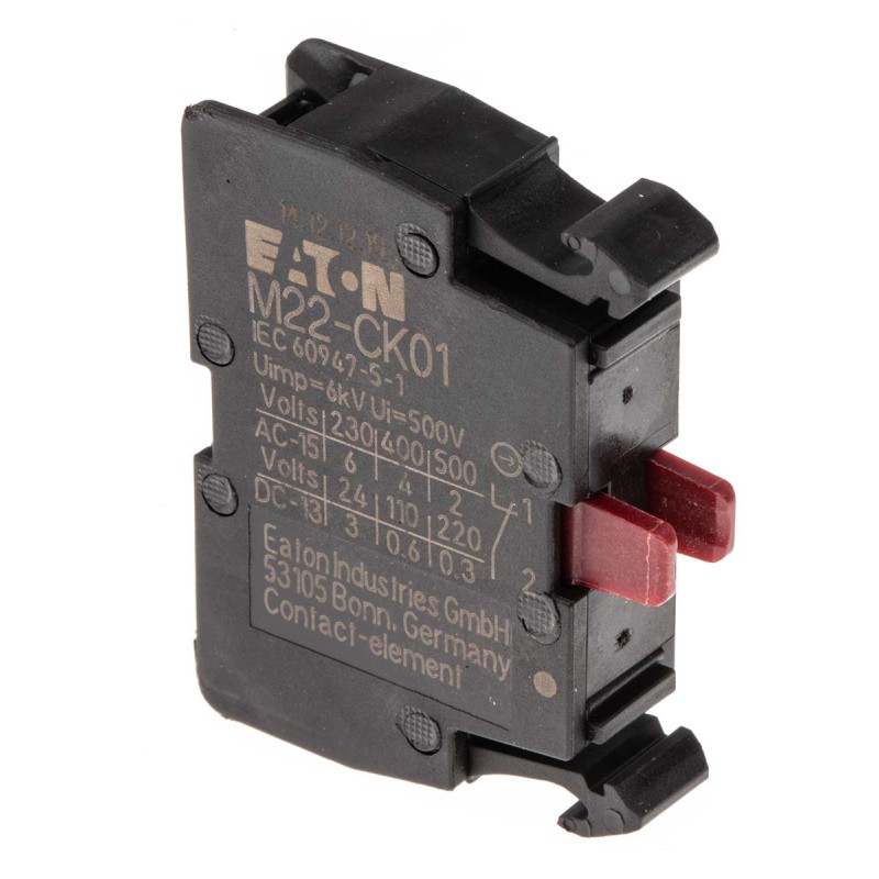 1 pcs - Eaton M22 Series Contact Block for Use with N(S)1(-4) Series, NZM1(-4) Series, PN1(-4) Series, 1NC