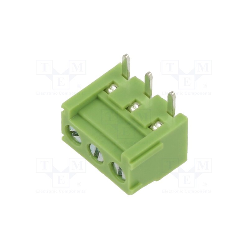 20 pcs : XY303R-3P 3.81MM GREEN - PCB terminal block, straight, 3.81mm, ways: 3, on PCBs, terminal