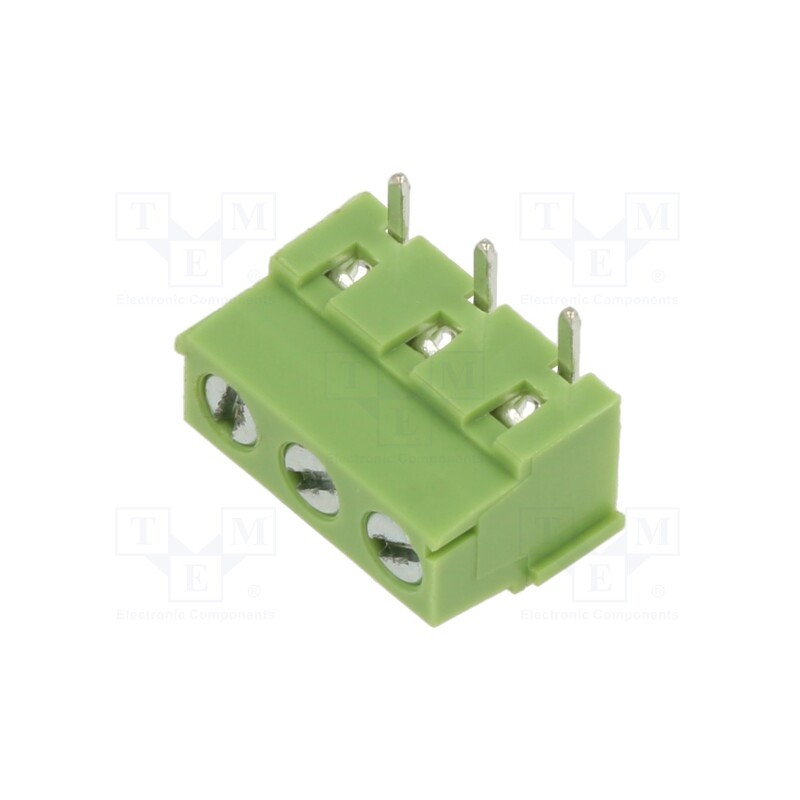 20 pcs : XY304R-3P 5.0MM GREEN - PCB terminal block, straight, 5mm, ways: 3, on PCBs, terminal