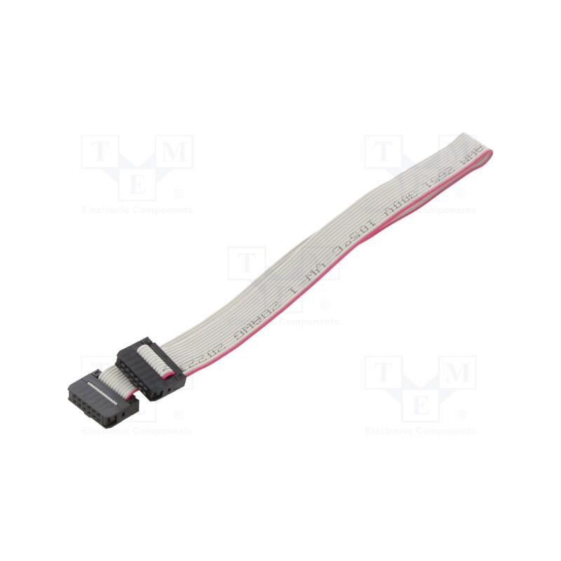 10 pcs : DS1052-01-122B2MA203001 - Ribbon cable with IDC connectors, Cable ph: 1mm, 0.3m, 12x28AWG