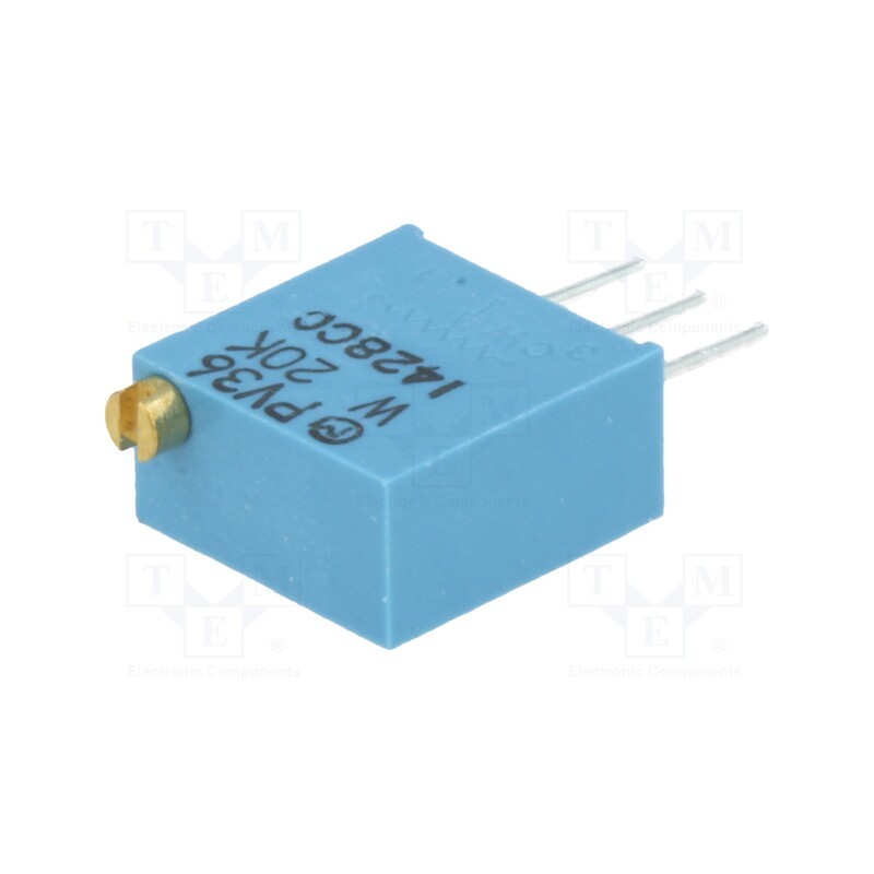 10 pcs : PV36W203C01B00 - Potentiometer: mounting, vertical, 20kΩ, 500mW, THT, ±10%, linear