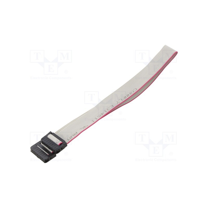 10 pcs : DS1052-01-142B2MA203001 - Ribbon cable with IDC connectors, Cable ph: 1mm, 0.3m, 14x28AWG