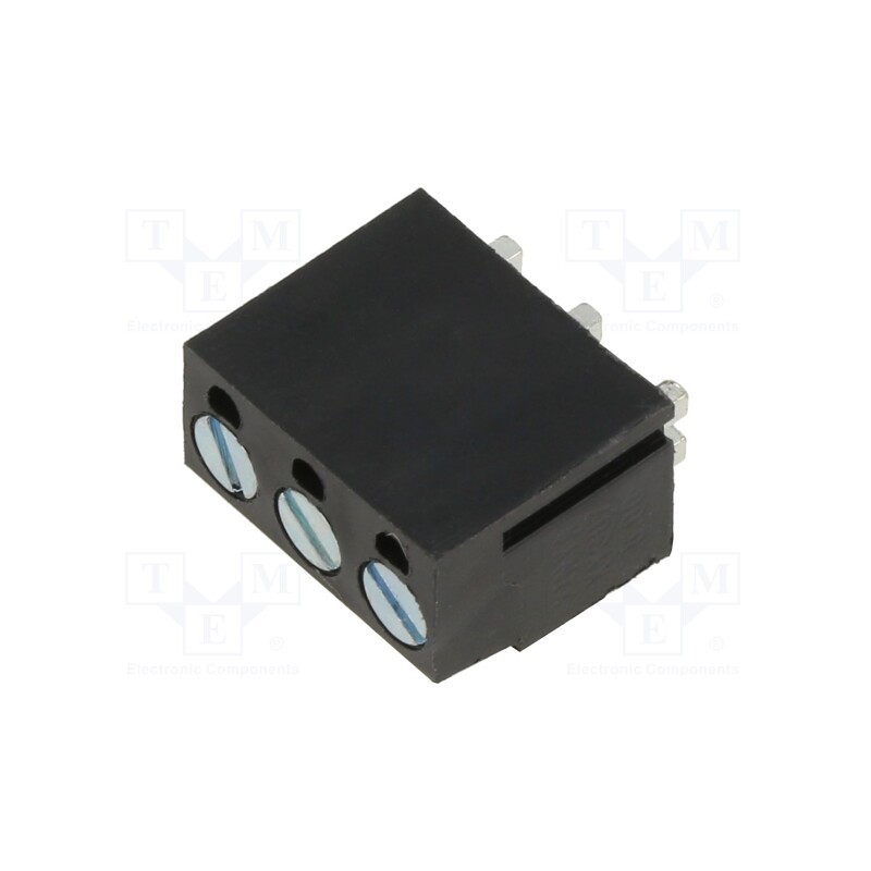 20 pcs : XY307A-3P 5.0MM BLACK - PCB terminal block, angled 90°, 5mm, ways: 3, on PCBs, terminal