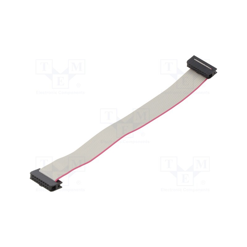 10 pcs : DS1052-01-162B2NA201501 - Ribbon cable with IDC connectors, Cable ph: 1mm, 0.15m, 16x28AWG