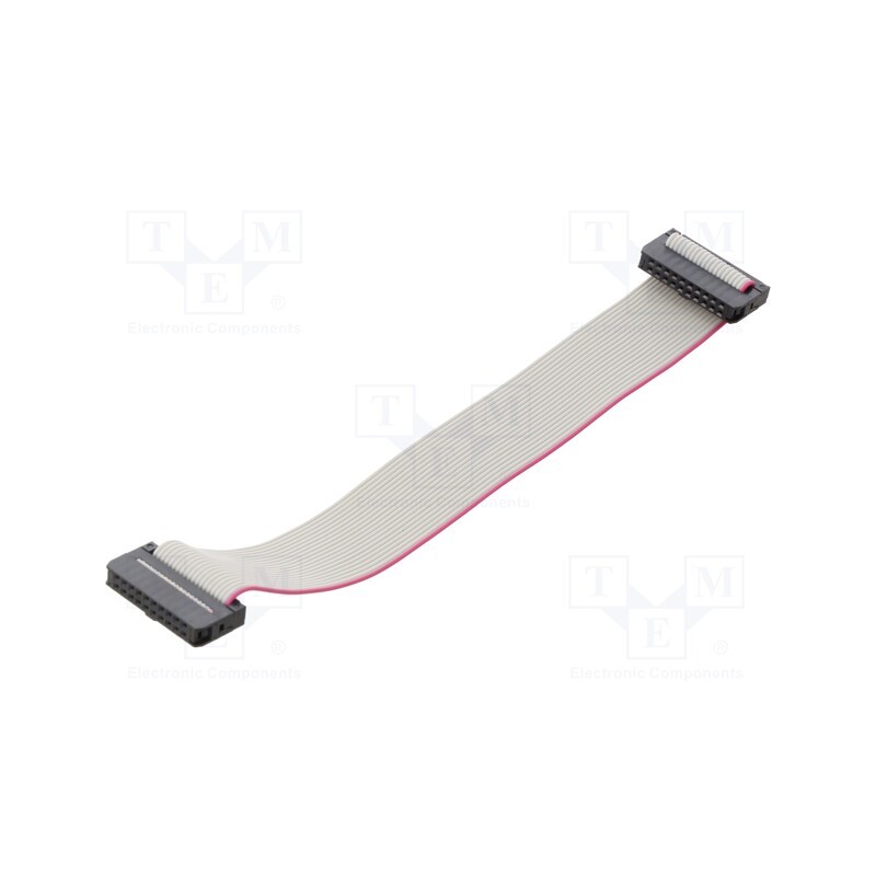 10 pcs : DS1052-01-202B2MA201501 - Ribbon cable with IDC connectors, Cable ph: 1mm, 0.15m, 20x28AWG