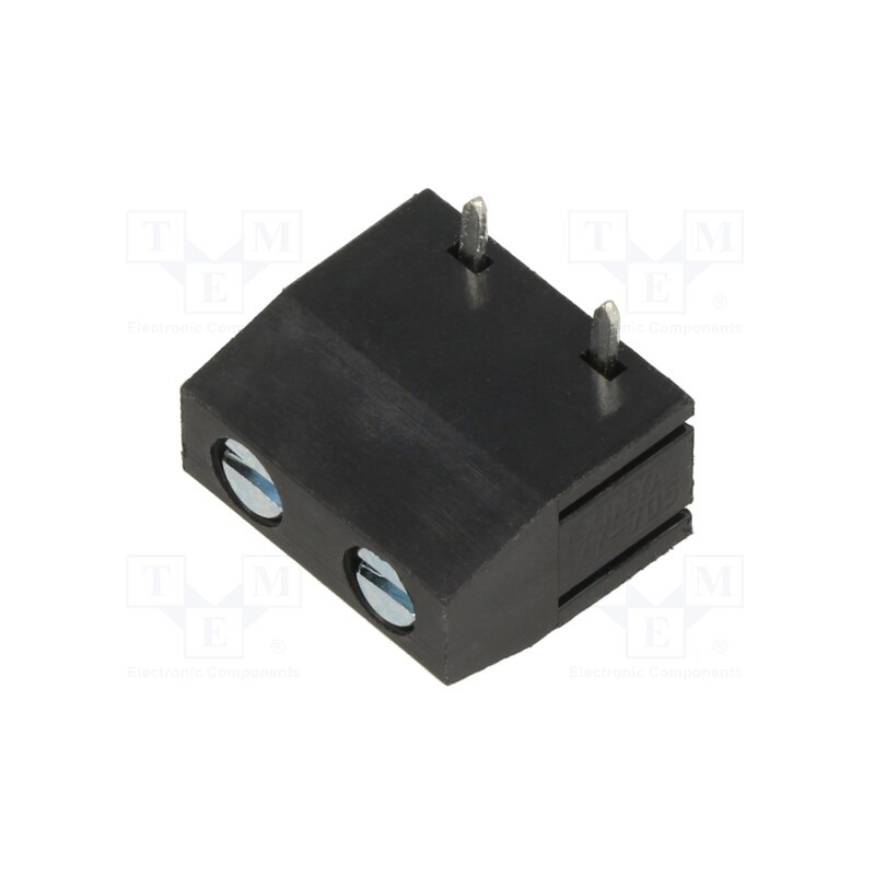 20 pcs : XY705R-2P 7.5MM BLACK - PCB terminal block, straight, 7.5mm, ways: 2, on PCBs, terminal