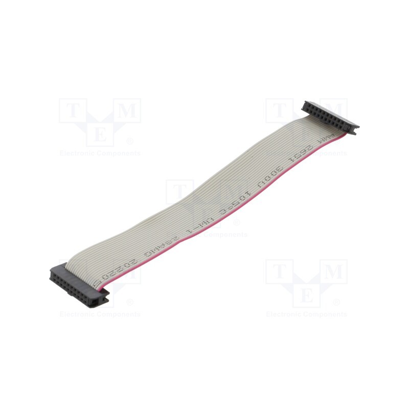 10 pcs : DS1052-01-202B2NA201501 - Ribbon cable with IDC connectors, Cable ph: 1mm, 0.15m, 20x28AWG