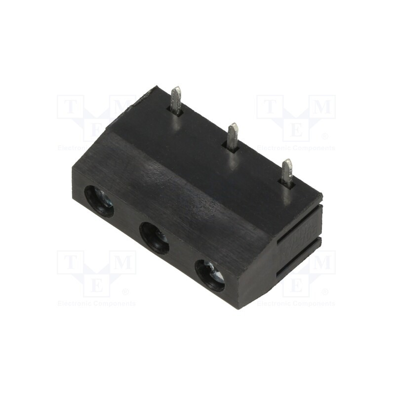 20 pcs : XY705R-3P 7.5MM BLACK - PCB terminal block, straight, 7.5mm, ways: 3, on PCBs, terminal