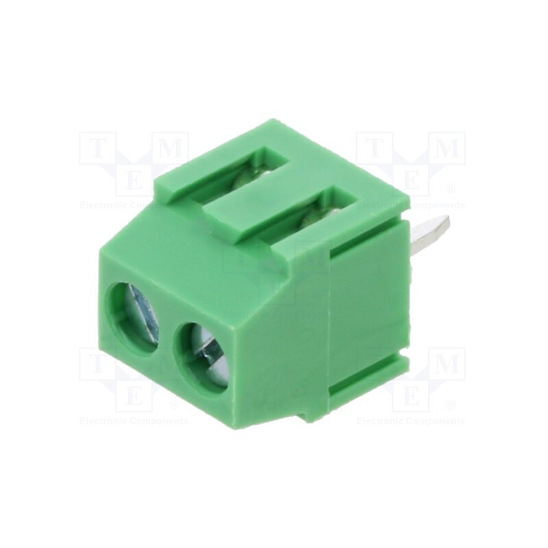 10 pcs : YO0201500000G - PCB terminal block, 3.5mm, ways: 2, straight, terminal, on PCBs