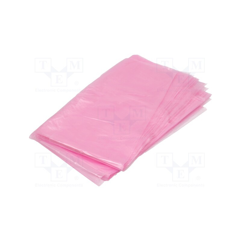 10 pcg : 41-095-0007 - Waste bag, ESD, 23um, 40l, 10pcs, polyetylene, pink