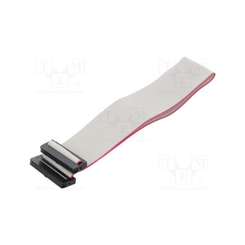 10 pcs : DS1052-01-302B2MA203001 - Ribbon cable with IDC connectors, Cable ph: 1mm, 0.3m, 30x28AWG