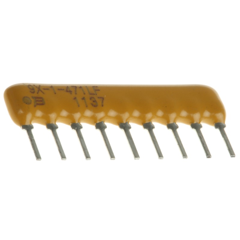 25 pcs - Bourns, 4600X 470Ω ±2% Bussed Resistor Array, 8 Resistors, 1.13W total, SIP, Through Hole