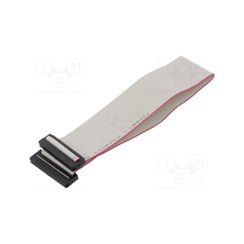 10 pcs : DS1052-01-342B2MA203001 - Ribbon cable with IDC connectors, Cable ph: 1mm, 0.3m, 34x28AWG
