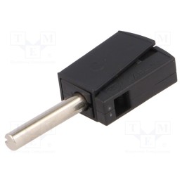 10 pcs : 215-311 - Plug, 4mm banana, 20A, 42V, black, non-insulated, 40mm