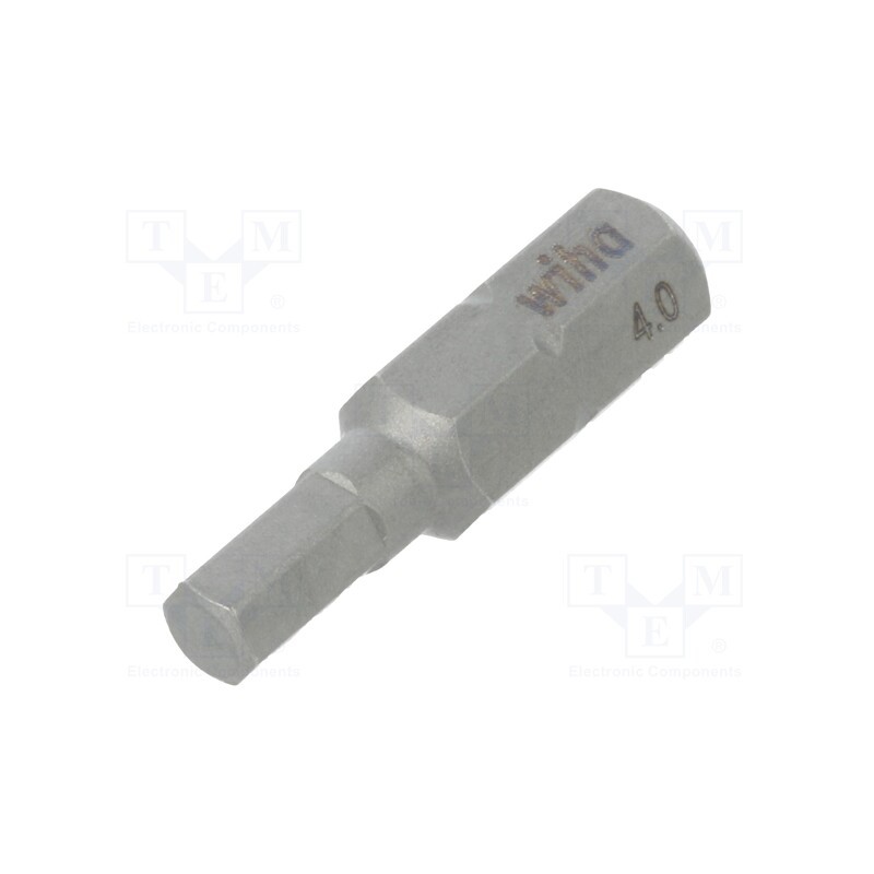 10 pcs : 1706 - Screwdriver bit, hex key, HEX 4mm, Overall len: 25mm, STANDARD