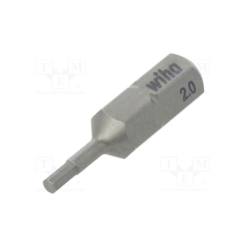 10 pcs : 1703 - Screwdriver bit, hex key, HEX 2mm, Overall len: 25mm, STANDARD