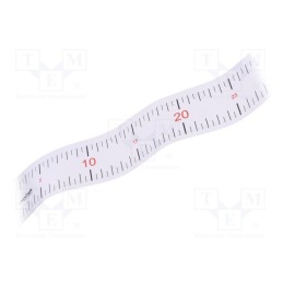 10 pcs : EBISU-2-60-W - Ruler, L: 0.6m, self-adhesive, measure, glued