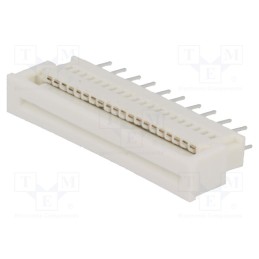 10 pcs : ZIF-20 - Connector: FFC/FPC, straight, PIN: 20, ZIF, THT, Cable ph: 1.25mm