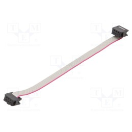 10 pcs : DS1052-062B2NA201501 - Ribbon cable with IDC connectors, Cable ph: 1.27mm, 0.15m