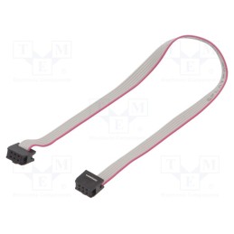 10 pcs : DS1052-062B2NA203001 - Ribbon cable with IDC connectors, Cable ph: 1.27mm, 0.3m
