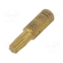 10 pcs : T4557TIN 25 - Screwdriver bit, Torx®, TX25, Overall len: 25mm