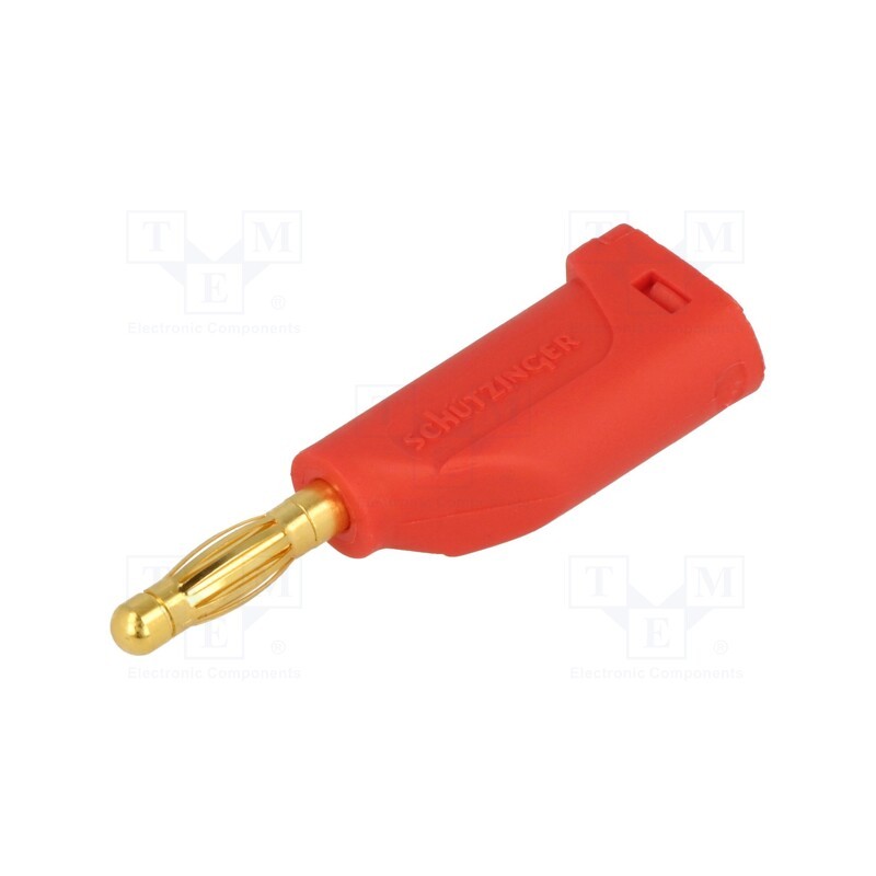 10 pcs : FK 15 L AU / 1 / RT - Plug, 4mm banana, 16A, 33VAC, 70VDC, red, Max.wire diam: 4mm, 1mm2