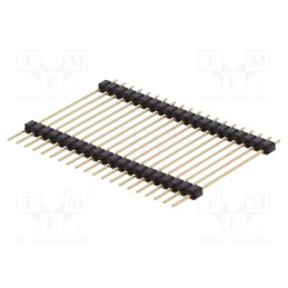 10 pcs : ZL2038-20 - Pin header, pin strips, male, PIN: 20, double deck, straight, THT