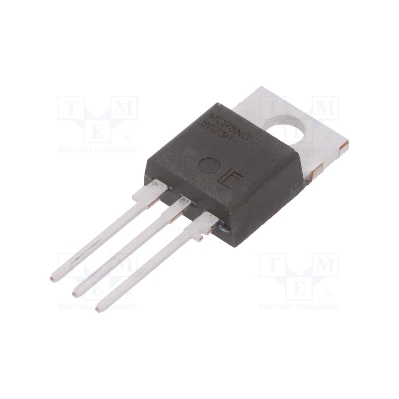 10 pcs : MCR8NG - Triac, 800V, 8A, TO220AB, Igt: 15mA, glass passivated
