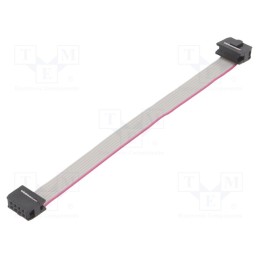 10 pcs : DS1052-082B2NA201501 - Ribbon cable with IDC connectors, Cable ph: 1.27mm, 0.15m