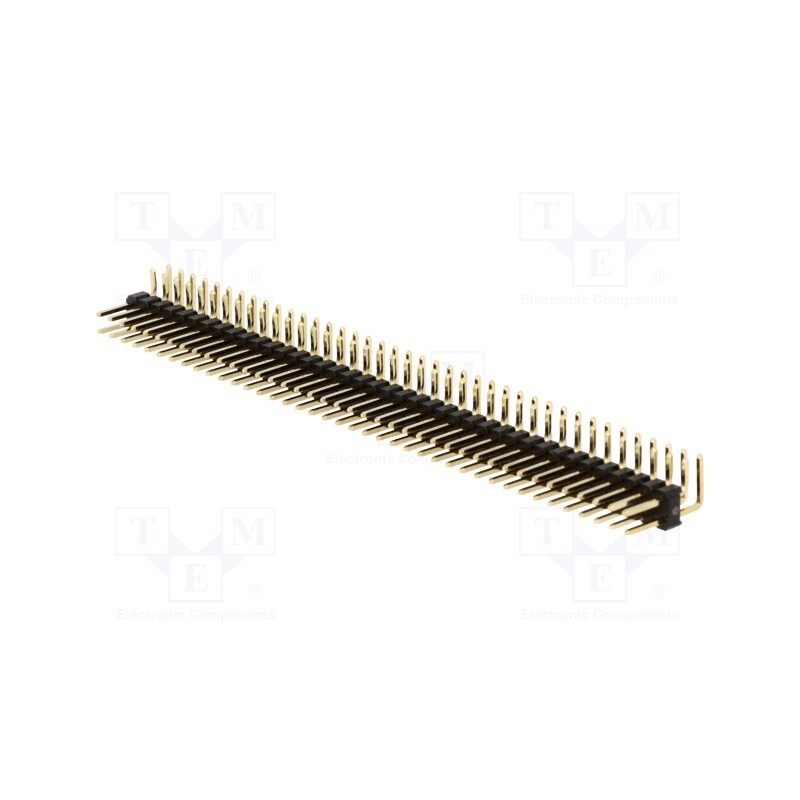 10 pcs : ZL212-80KG - Pin header, pin strips, male, PIN: 80, angled 90°, 2.54mm, THT, 2x40