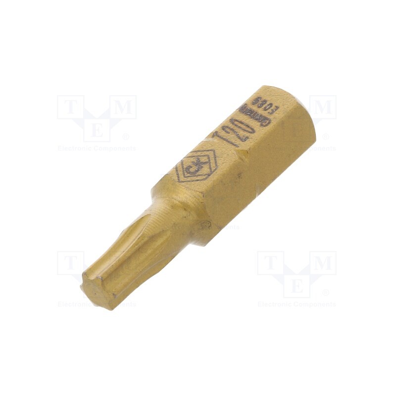 10 pcs : T4557TIN 20 - Screwdriver bit, Torx®, TX20, Overall len: 25mm