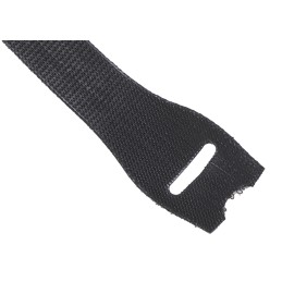 1 Bag of 25 - RS PRO Cable Tie, Hook and Loop, 150mm x 20 mm, Black Fabric