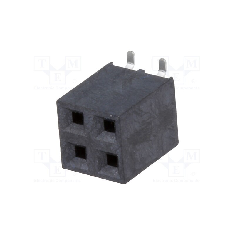 10 pcs : ZL264-4DG - Socket, pin strips, female, PIN: 4, vertical, 2.54mm, SMT, 2x2