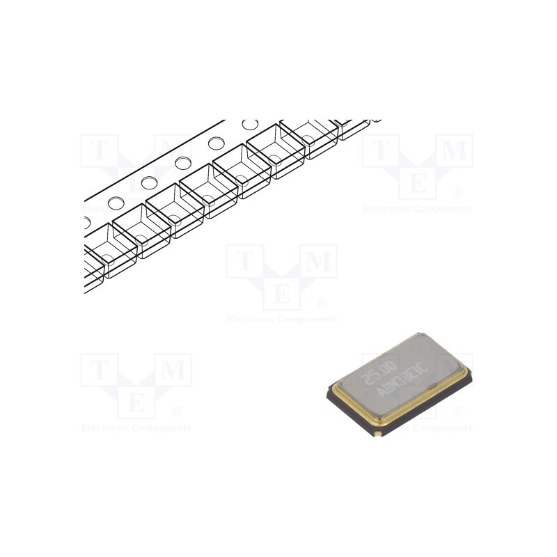 10 pcs : ABM3B-25.000MHZ-B2-T - Resonator: quartz, 25MHz, 18pF, SMD, 3.2x5x1.1mm