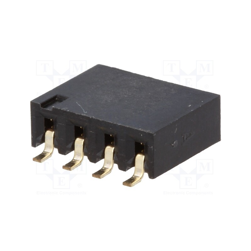 10 pcs : ZL268-4SGH - Socket, pin strips, female, PIN: 4, horizontal, 2.54mm, SMT, 1x4