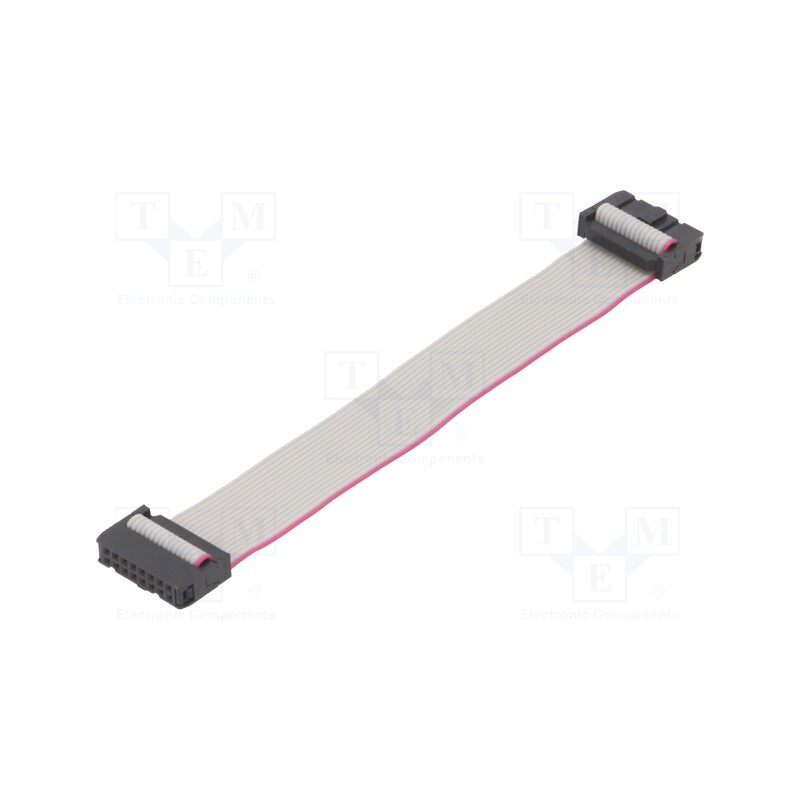 10 pcs : DS1052-162B2MA201501 - Ribbon cable with IDC connectors, Cable ph: 1.27mm, 0.15m