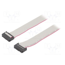 10 pcs : DS1052-162B2MA206001 - Ribbon cable with IDC connectors, Cable ph: 1.27mm, 0.6m