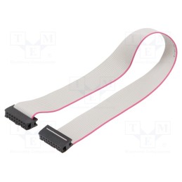 10 pcs : DS1052-162B2NA203001 - Ribbon cable with IDC connectors, Cable ph: 1.27mm, 0.3m