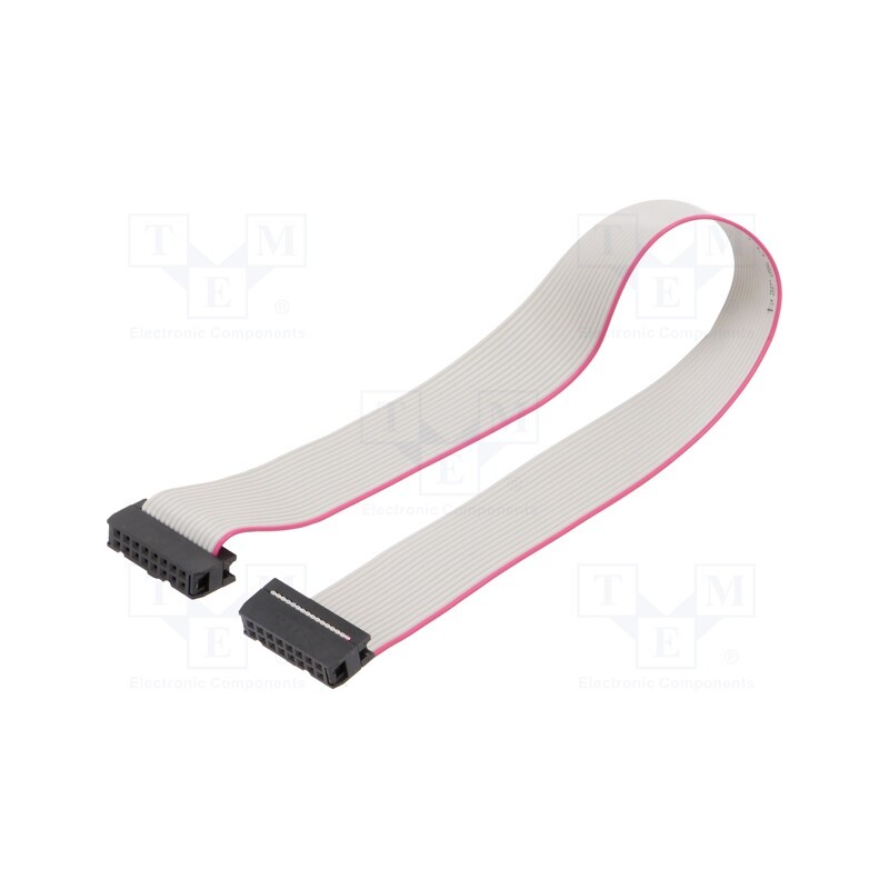 10 pcs : DS1052-162B2NA203001 - Ribbon cable with IDC connectors, Cable ph: 1.27mm, 0.3m