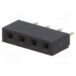 10 pcs : ZL305-04 - Socket, pin strips, female, PIN: 4, straight, 2.54mm, THT, 1x4, L3mm