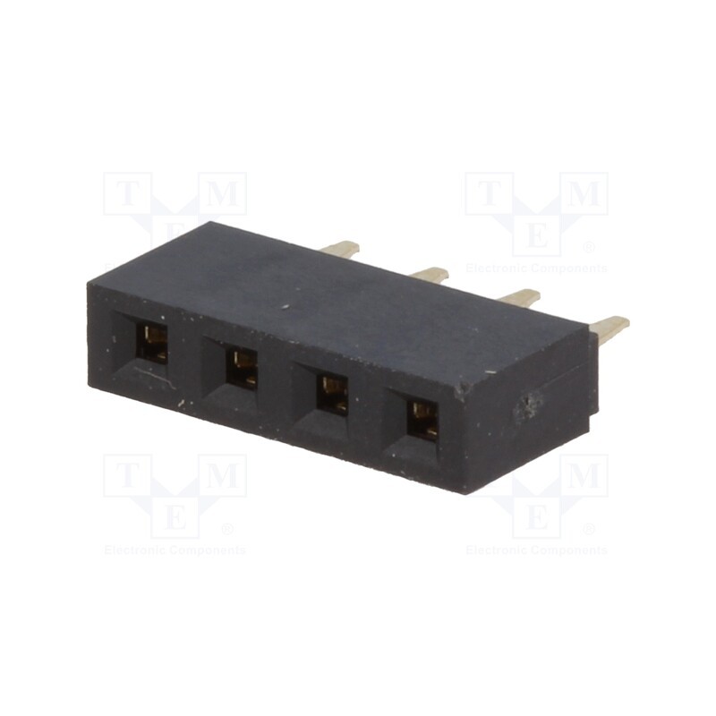 10 pcs : ZL305-04 - Socket, pin strips, female, PIN: 4, straight, 2.54mm, THT, 1x4, L3mm