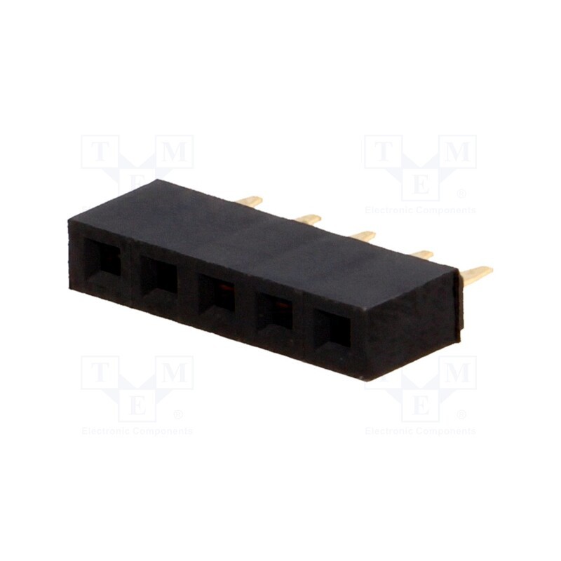10 pcs : ZL305-05 - Socket, pin strips, female, PIN: 5, straight, 2.54mm, THT, 1x5, L3mm
