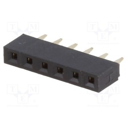 10 pcs : ZL305-06 - Socket, pin strips, female, PIN: 6, straight, 2.54mm, THT, 1x6, L3mm