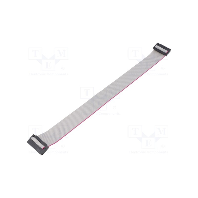 10 pcs : DS1052-202B2MA203001 - Ribbon cable with IDC connectors, Cable ph: 1.27mm, 0.3m